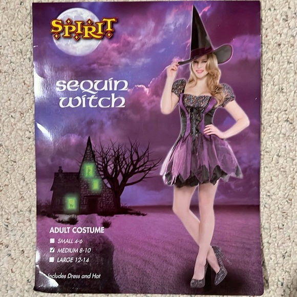Halloween costume sequin witch - Picture 2 of 3